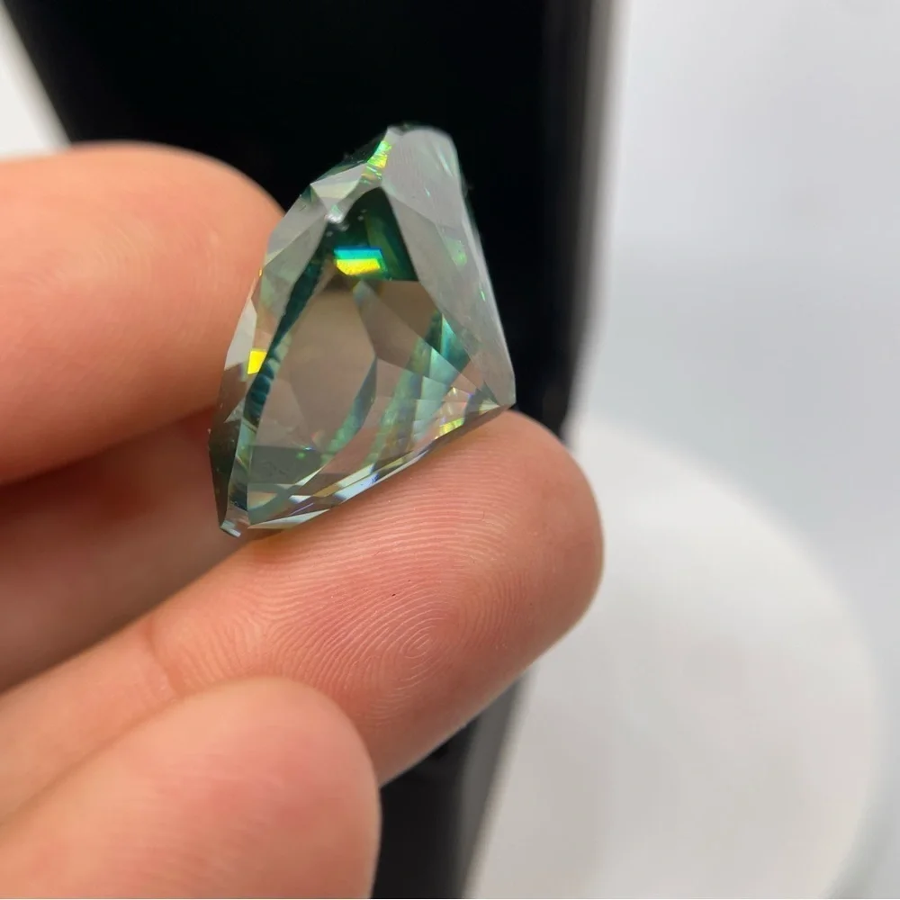 Huge Moissanite 73.90 Ct Vivid Blue Cushion Cut Extremely Rare Loose Gemstone